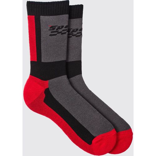 Moto Racing Colour Block Socks - boohoo - Modalova