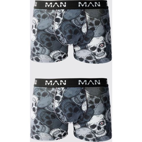 Boxer Man con stampa di teschio - boohoo - Modalova