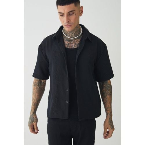 Camisa Tall Oversize Recta De Jacquard En Relieve - boohoo - Modalova