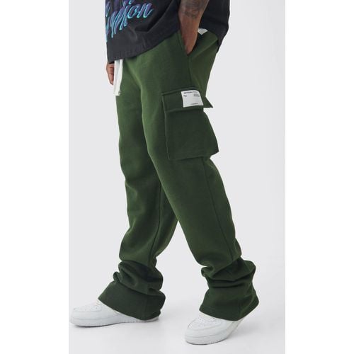 Pantalón Deportivo Plus Pitillo Cargo De Tela Con Pernera Plisada - boohoo - Modalova