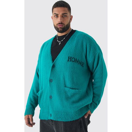 Cardigan Plus Size Homme in maglia morbida - boohoo - Modalova