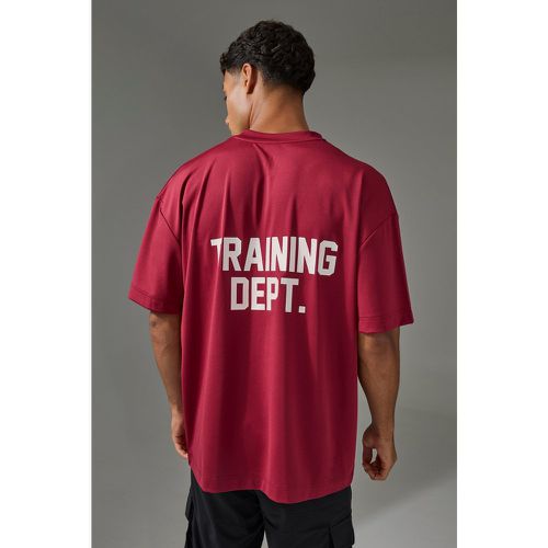 Camiseta Man Active Oversize Resistente Con Estampado Training Dept - boohoo - Modalova