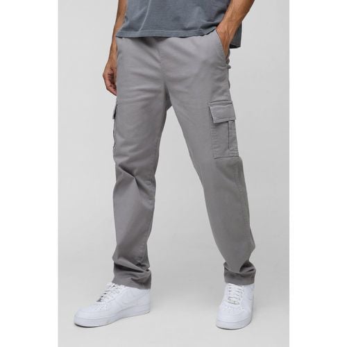 Pantaloni Cargo dritti con vita elasticizzata - boohoo - Modalova