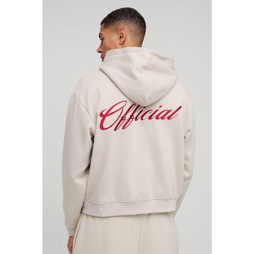 Sudadera Oversize Recta Official Con Capucha Y Cremallera - boohoo - Modalova