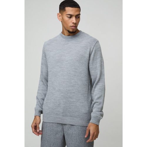 Maglione a girocollo Regular Fit con pannelli a coste e toppa sui gomiti - boohoo - Modalova