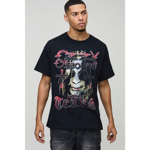 T-shirt oversize ufficiale con stampa di Ozzy Osbourne - boohoo - Modalova