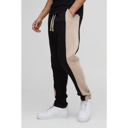 Pantalón Deportivo Man Ajustado Con Colores En Bloque Y Alforza - boohoo - Modalova