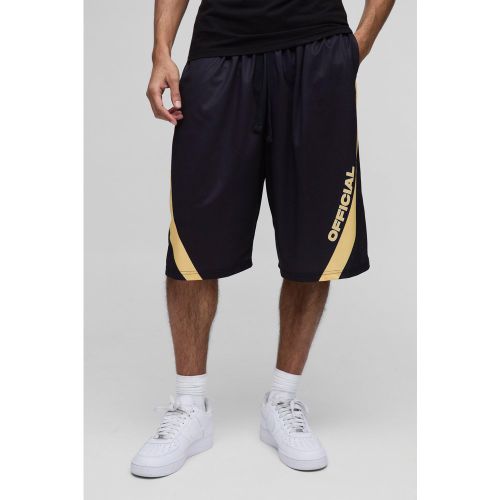 Pantalón Corto Oversize Largo De Malla Estilo Baloncesto - boohoo - Modalova