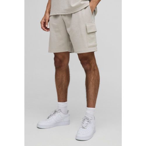 Pantaloncini Cargo rilassati in maglia intrecciata - boohoo - Modalova