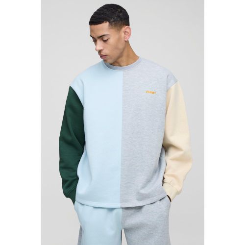 Sudadera Oversize Man Con Colores En Bloque - boohoo - Modalova