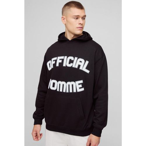 Sudadera Oversize Con Capucha Y Estampado Gráfico Official Homme - boohoo - Modalova