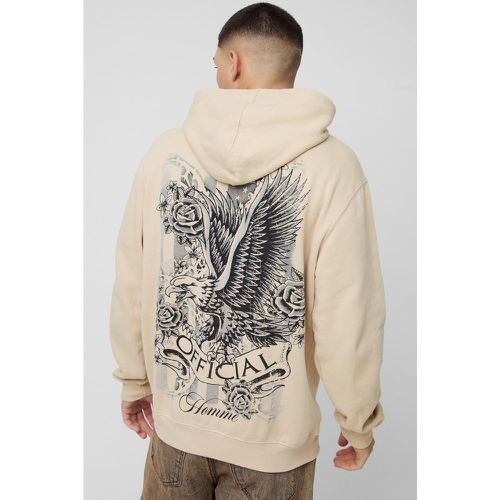 Sudadera Con Capucha Y Estampado Gráfico Official De Pájaro Y Rosa - boohoo - Modalova