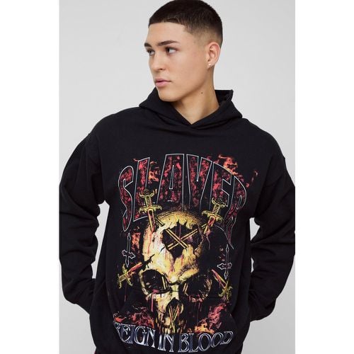 Sudadera Oversize Con Capucha Y Estampado De Slayer Band - boohoo - Modalova