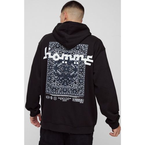 Sudadera Oversize Con Capucha Y Estampado Gráfico De Mosaico - boohoo - Modalova