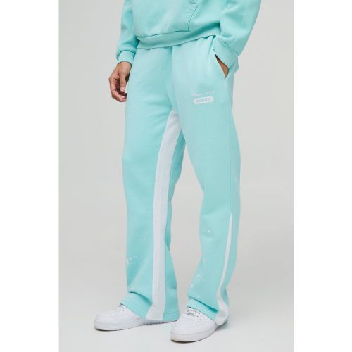 Pantaloni tuta Regular Fit con inserti e schizzi di colore - boohoo - Modalova