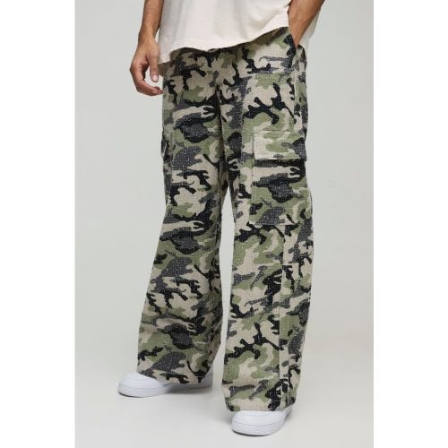 Pantalón Cargo Holgado Texturizado De Camuflaje - boohoo - Modalova