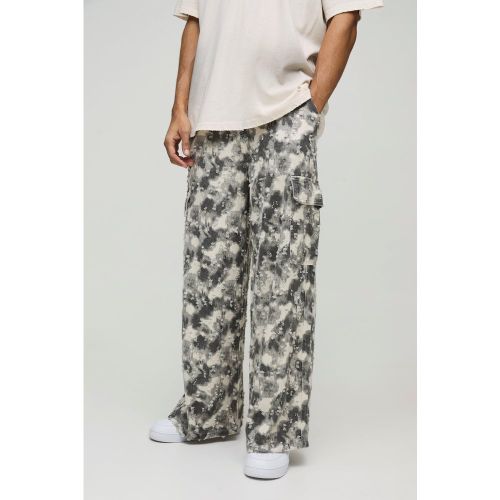 Pantaloni Cargo extra comodi con trama astratta - boohoo - Modalova