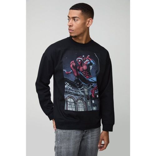 Sudadera Oversize Navideña Con Estampado De Spiderman - boohoo - Modalova