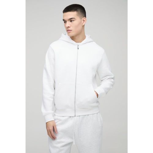 Sudadera Básica Con Capucha Y Cremallera De 330G/M² - boohoo - Modalova