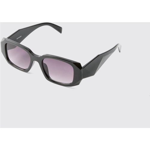 Gafas De Sol Negras Rectangulares - boohoo - Modalova