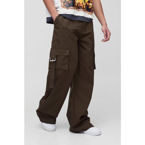 Pantalón Tall Cargo Holgado Con Cinturón Antidesgarros Y Hebilla - boohoo - Modalova