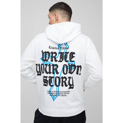 Sudadera Con Capucha Con Estampado Gráfico De Cruz Y Texto Write Your Own Story - boohoo - Modalova