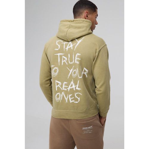 Sudadera Con Capucha Y Estampado Gráfico Stay True - boohoo - Modalova