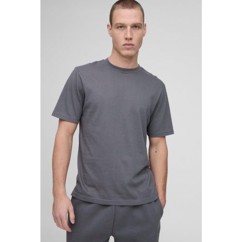 T-shirt Slim Fit Basic, Grigio - boohoo - Modalova