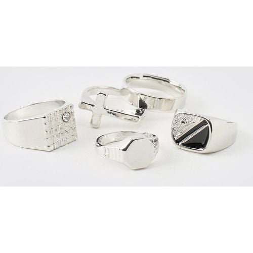 Pack De 5 Anillos Estilo Sello - boohoo - Modalova