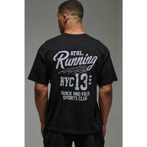 Camiseta Man Active Oversize Con Estampado Athletics - boohoo - Modalova