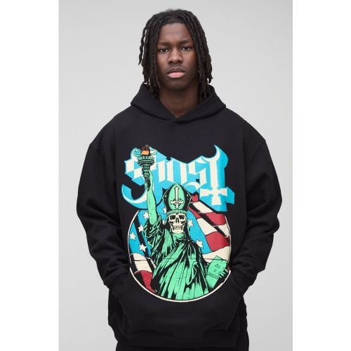 Sudadera Oversize Con Capucha Y Estampado De Ghost Band - boohoo - Modalova