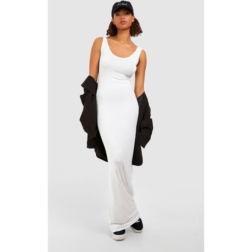 Vestito maxi Tall Basic, Bianco - boohoo - Modalova