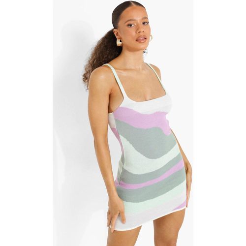 Vestido Mini De Punto Con Estampado De Mármol - boohoo - Modalova