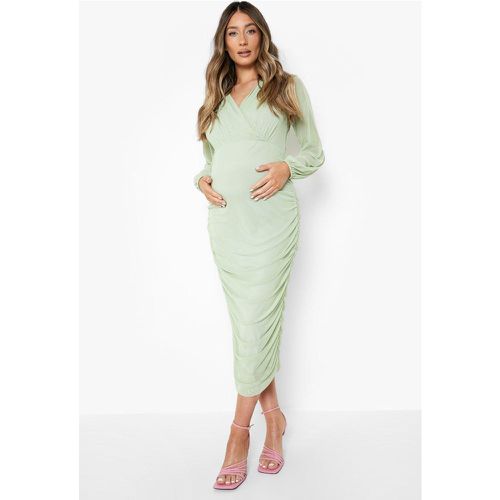 Vestito midi Premaman in rete - boohoo - Modalova