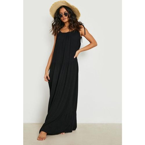 Vestido Maxi Sostenible Para La Playa De Tirantes Fruncido - boohoo - Modalova