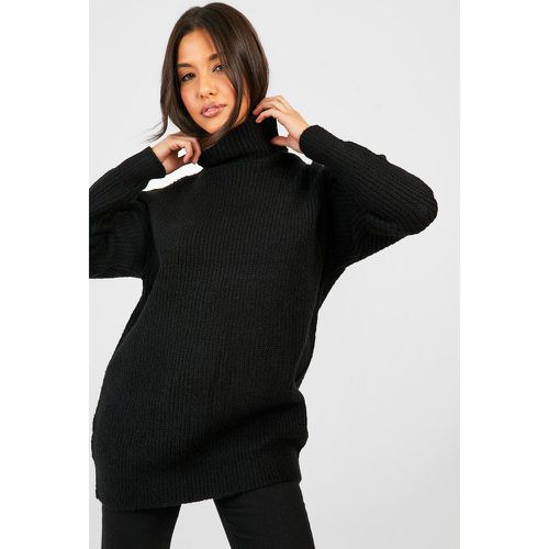 Maglione oversize in maglia con collo alto - boohoo - Modalova