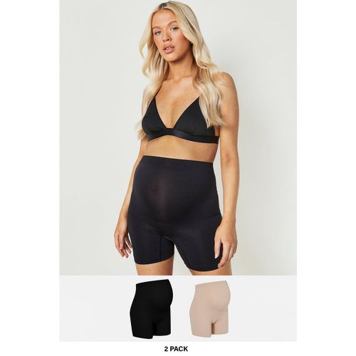 Pack De 2 Pantalones Cortos Premamá Estilo Ciclista Con Soporte Para La Barriga - boohoo - Modalova