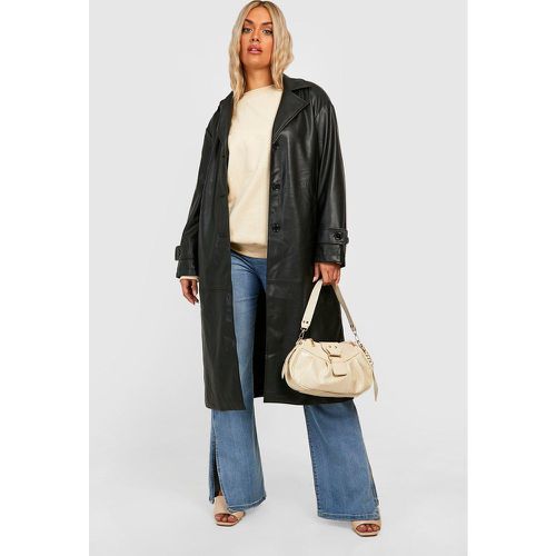 Cappotto Trench Plus Size in PU sintetico - boohoo - Modalova