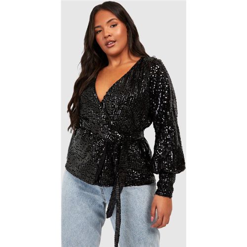 Blusa scaldacuore Plus Size con paillettes - boohoo - Modalova