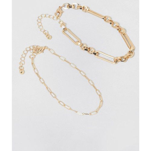 Bracciali lunghi ad anelli ovali - set di 2 paia - boohoo - Modalova