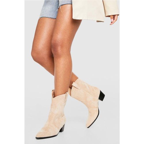 Botas Camperas Básicas Tobilleras Estilo Western Con Etiqueta - boohoo - Modalova