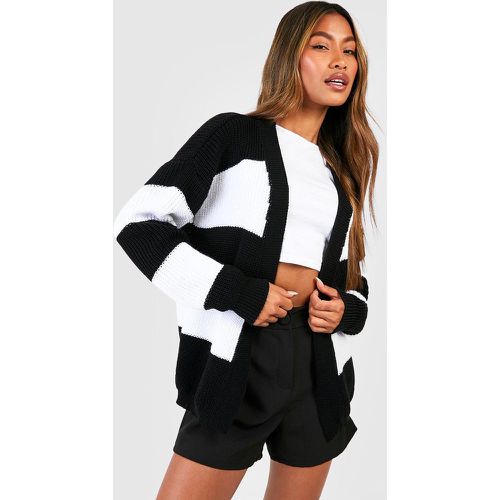 Cardigan fil-a-fil a righe spesse - boohoo - Modalova