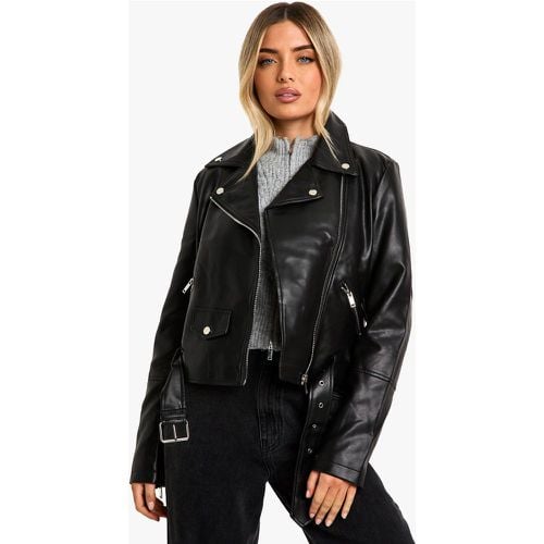 Chaqueta Motera Con Cinturón - boohoo - Modalova