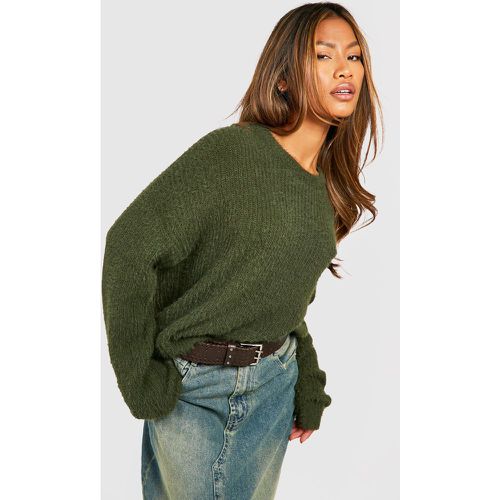 Jersey De Punto Mullido, Verde - boohoo - Modalova