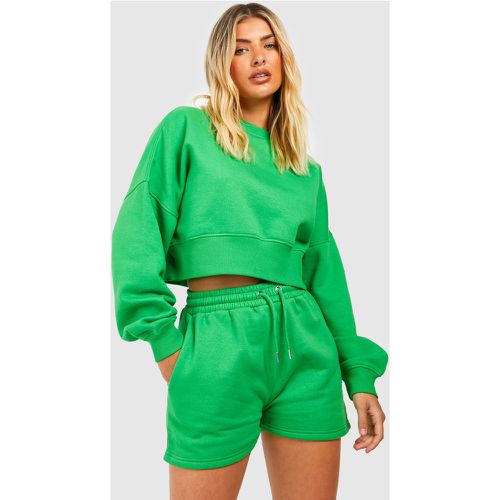 Pantaloncini tuta in felpa, Verde - boohoo - Modalova