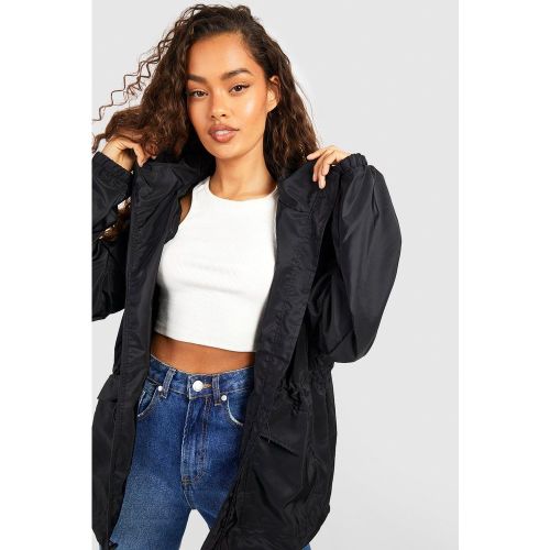 Parachute Mac con cappuccio e vita sincronizzata - boohoo - Modalova