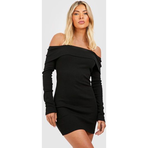 Vestido Básico Ajustado Con Escote Bardot - boohoo - Modalova