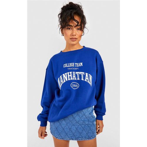 Sudadera Tall Con Eslogan De Manhattan - boohoo - Modalova