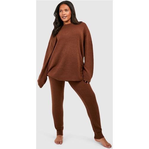 Set da casa Plus Size in maglia a girocollo - boohoo - Modalova