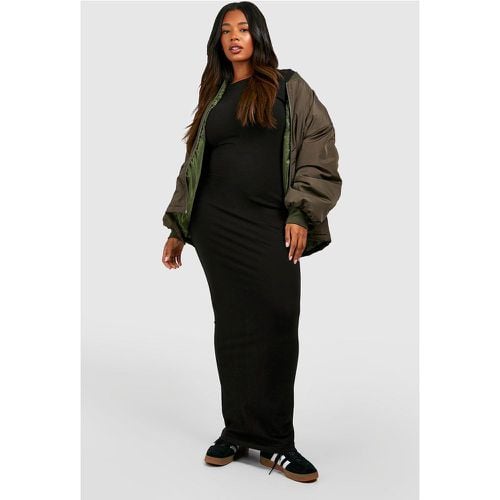 Vestito maxi Plus Size in cotone con scollo rotondo - boohoo - Modalova